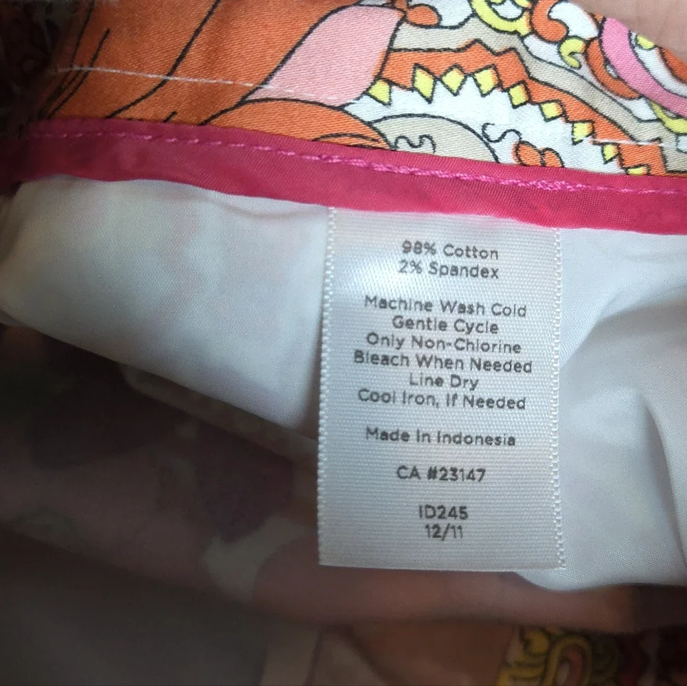 NWT Talbots Boardwalk Floral Paisley Print Women's 14 Shorts Bright Multi-Color - Picture 4 of 6
